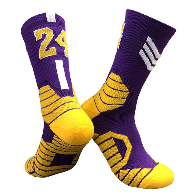 Kobe Bryant Takeover High Performance Socks - Purple/Gold