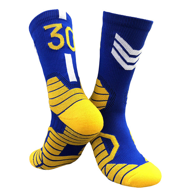 Stephen Curry Takeover High Performance Socks - Blue/Gold