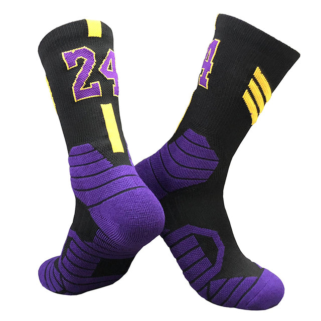 Kobe Bryant Takeover High Performance Socks - Black/Purple