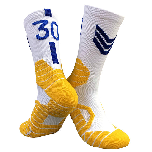 Stephen Curry Takeover High Performance Socks - White/Gold