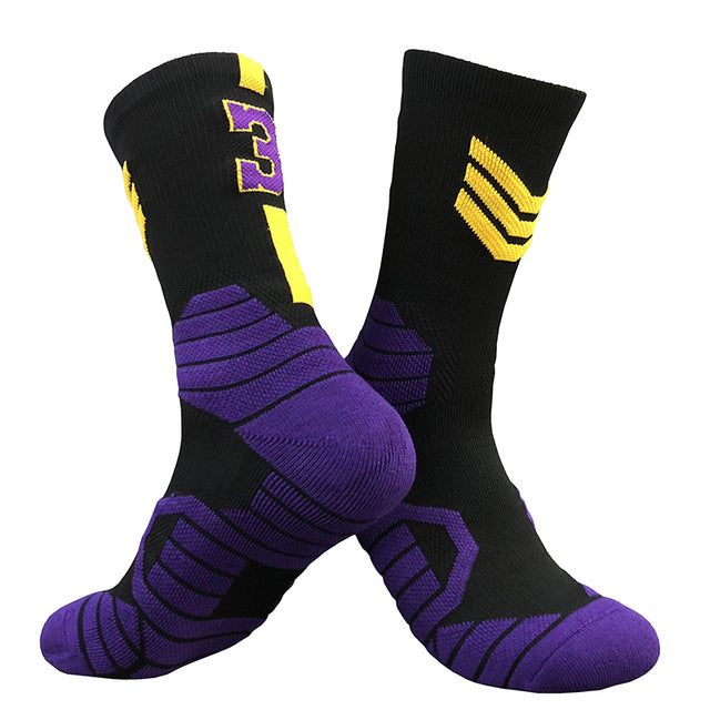 Anthony Davis Takeover High Performance Socks - Black/Purple