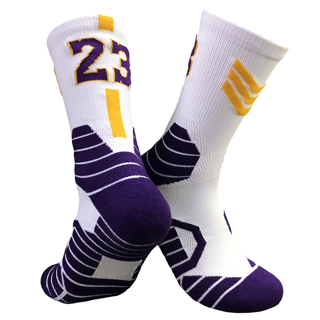 Lebron James Takeover High Performance Socks - White/Purple