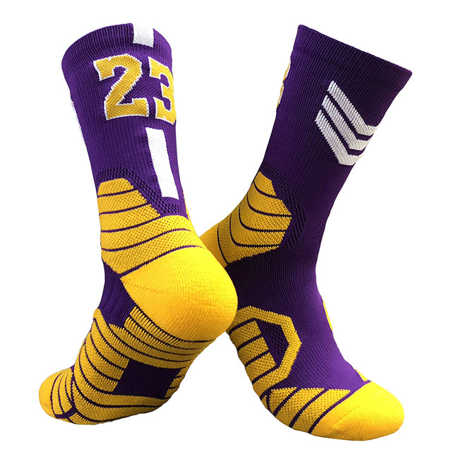 Lebron James Takeover High Performance Socks - Purple/Gold