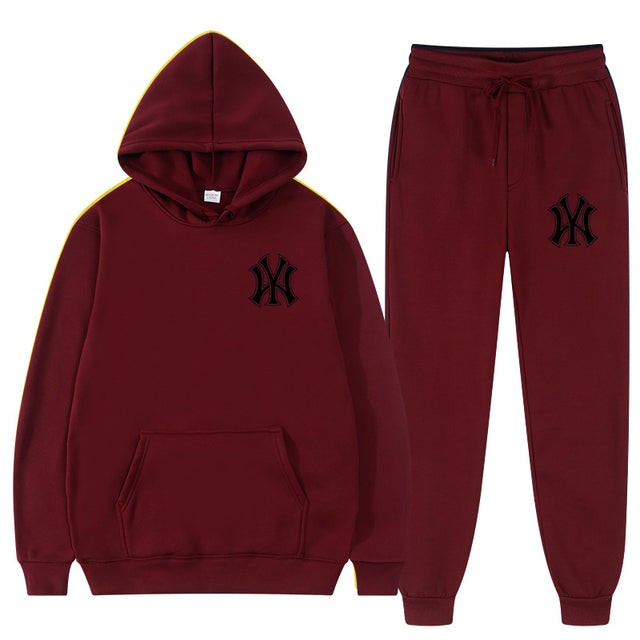 NY Classic Takeover Sweatsuit Set - Wine Red