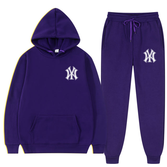 NY Classic Takeover Sweatsuit Set - Dark Purple