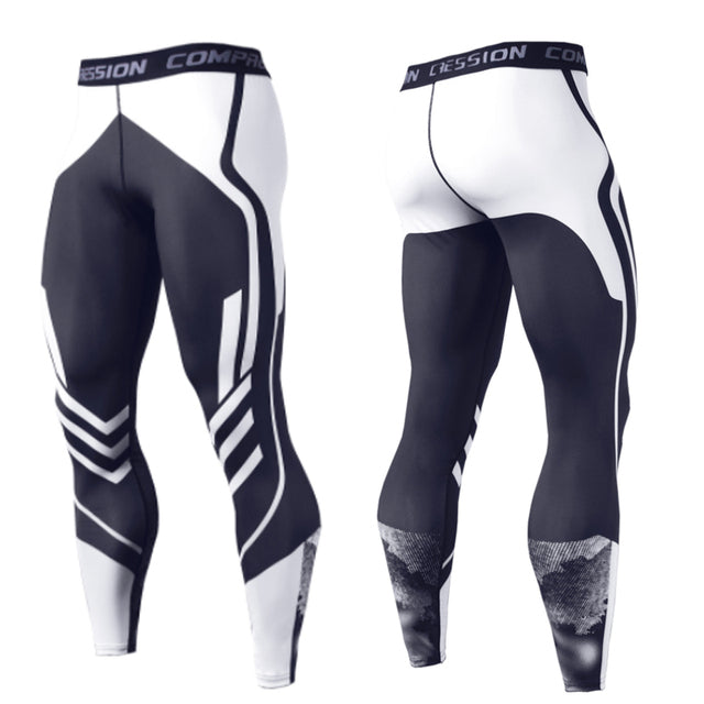 Quick Dry Compression Leggings - Crypto
