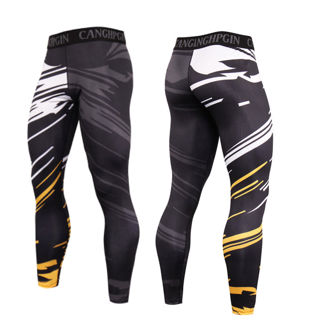 Quick Dry Compression Leggings - Gold Touch