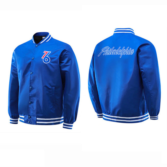 Sixers Light Bomber Jacket - Blue