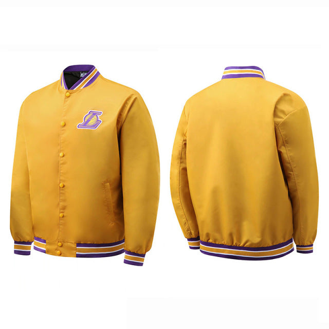 Lakers Light Bomber Jacket - Gold/Purple