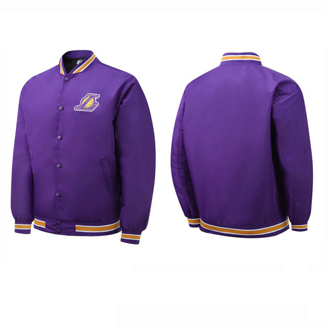 Lakers Light Bomber Jacket - Purple/Gold