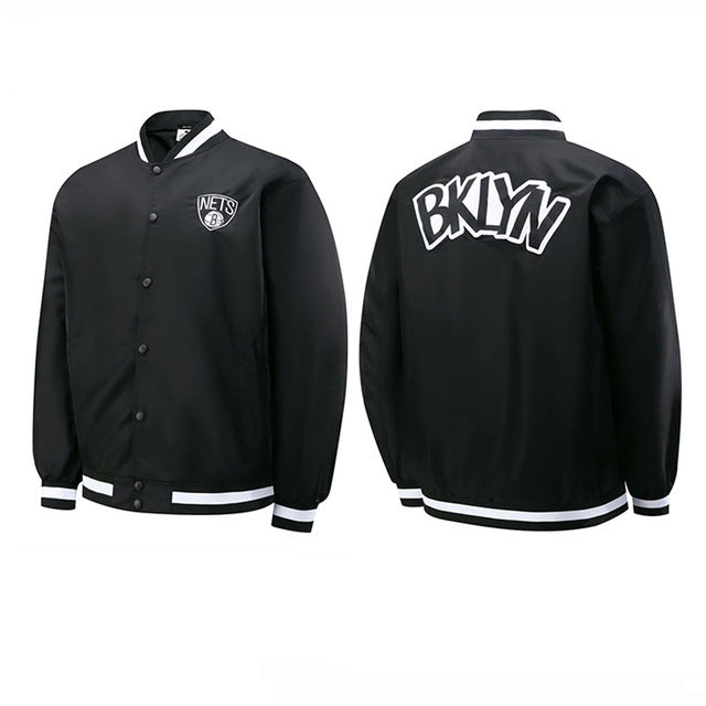 Nets Light Bomber Jacket - Black/White