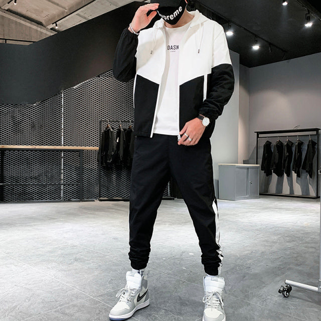 Takeover Tech Tracksuit Set - Black/White
