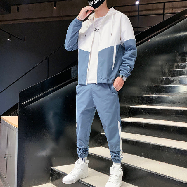 Takeover Tech Tracksuit Set - Whitle/Blue