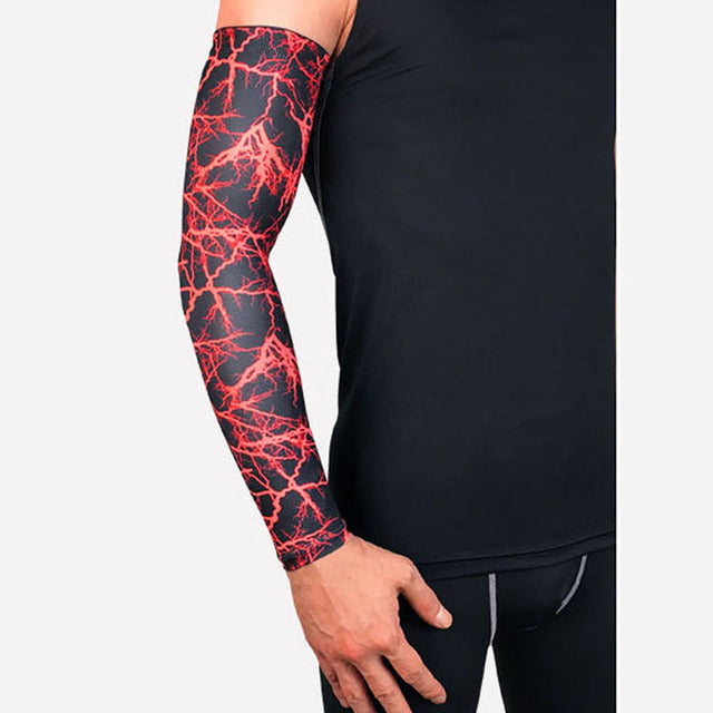 Takeover Compression Arm Sleeve - Red Lightning